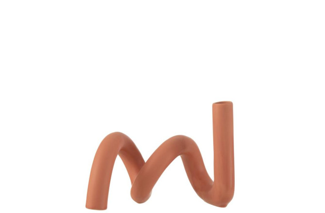Candle Holder Twist Orange