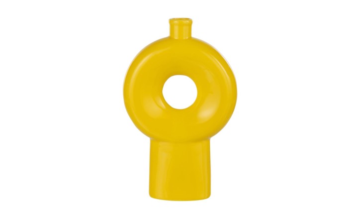 Abstract Shiny Vase Yellow L