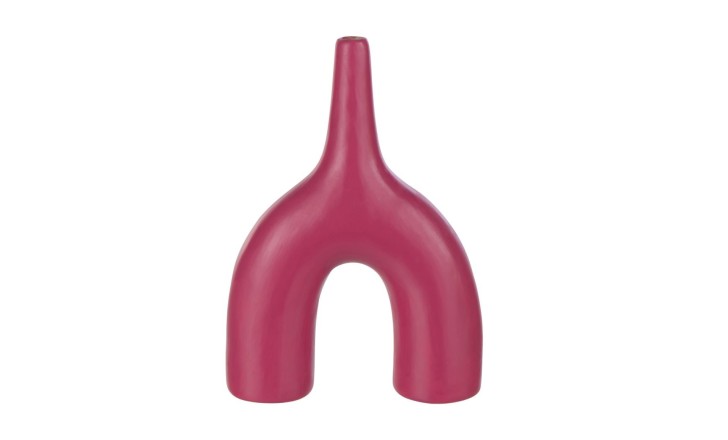 Abstract Shiny Vase Fuchsia S
