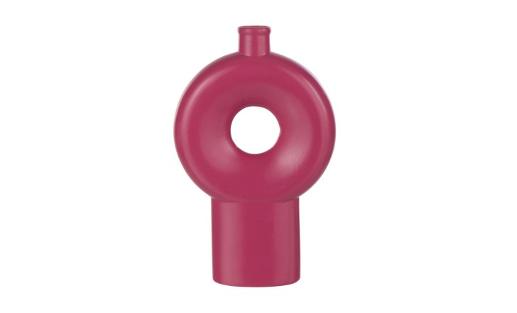 Abstract Shiny Vase Fuchsia L