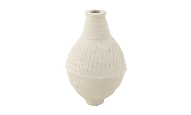 Laxmi Pot Paper Mache White
