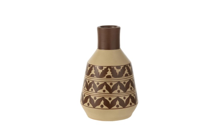 Leav Dots Vase Beige/Brown