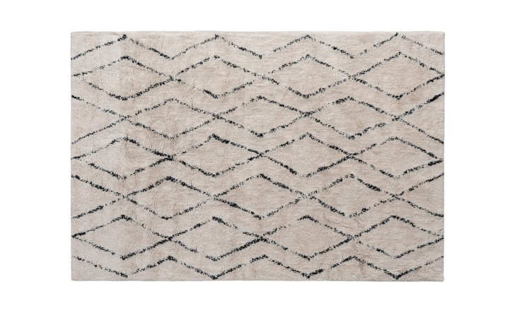 Vasu Rug 120x180 cm (black pattern)