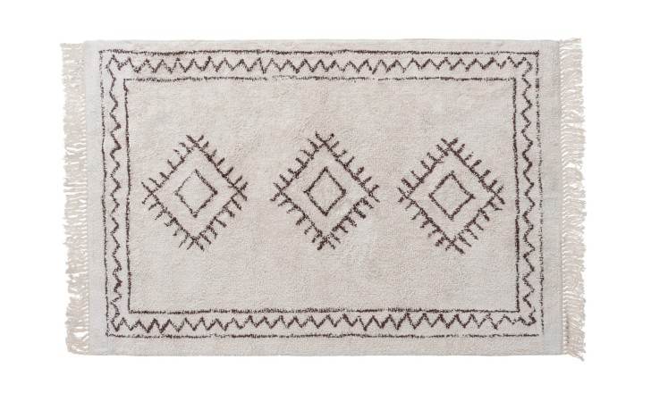Rune Rug 160x230 cm (brown pattern) with fringe
