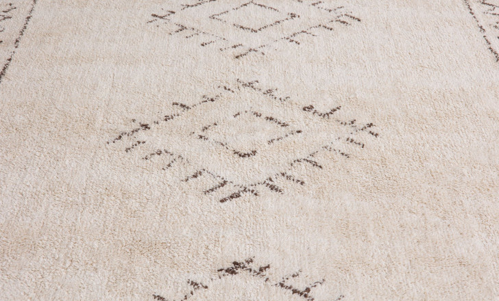 Rune Rug 120x180 cm (brown pattern) with fringe