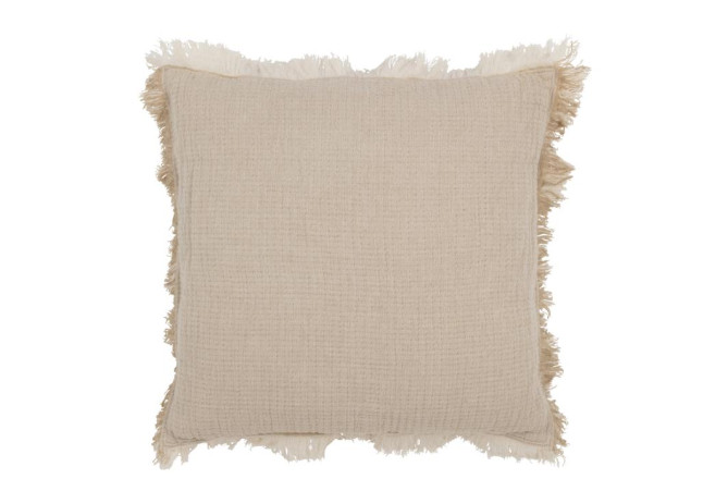 Fringed Beige II Cushion