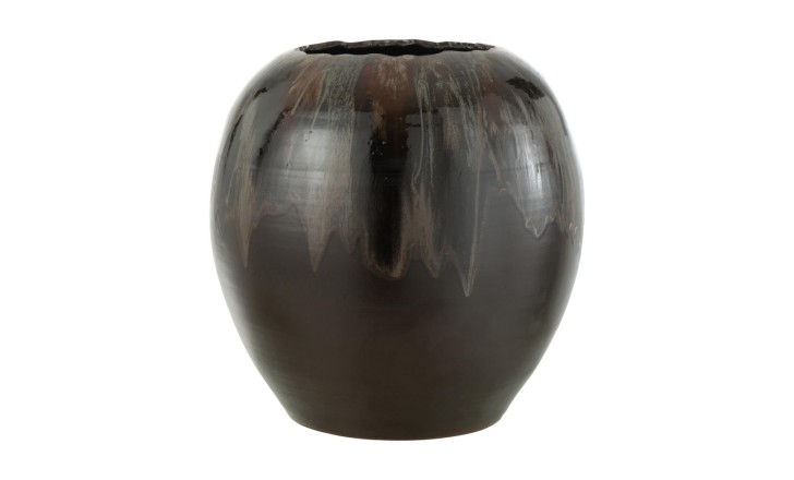 Rahu Brown Flower Pot L