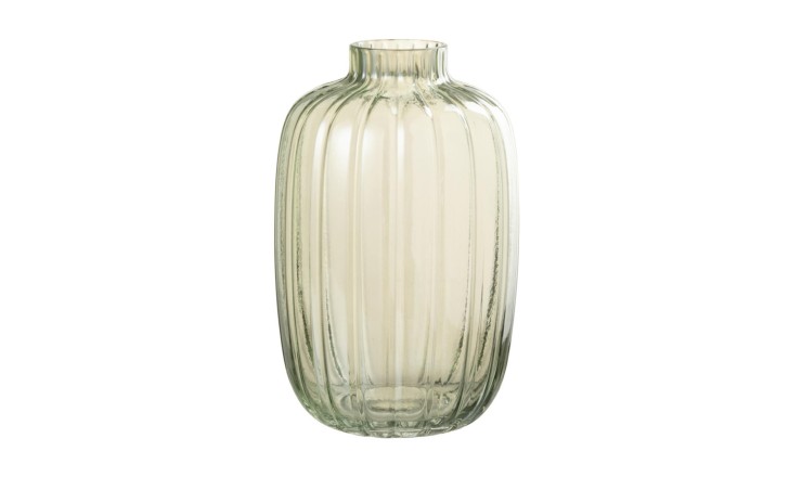 Vase Lines Glass Green M 
