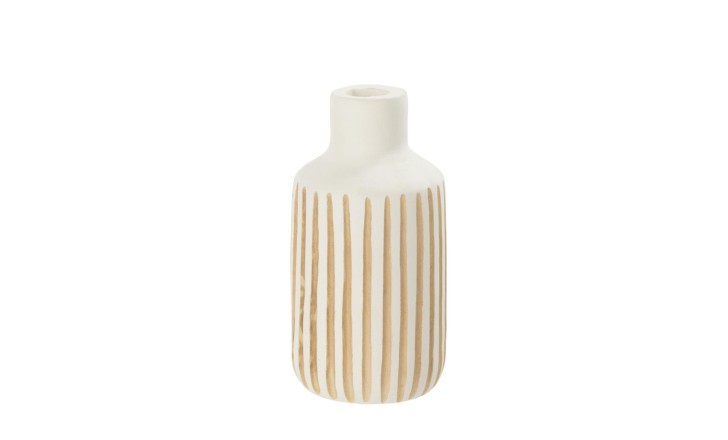 Notch White Vase S