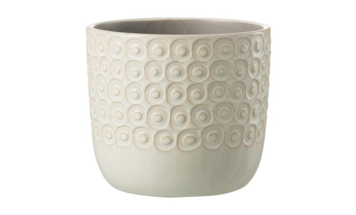 Flowerpot Ball Ceramic White L