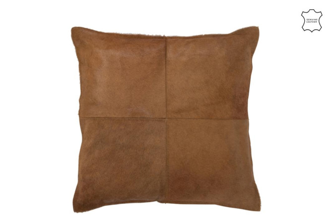 Cowhair Cushion Dark Camel