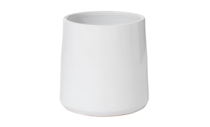 Flower Pot Round White L