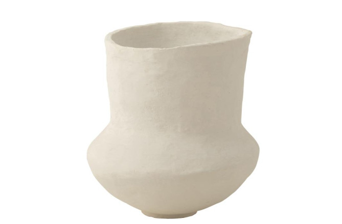 Archaic Pot Paper Mache White