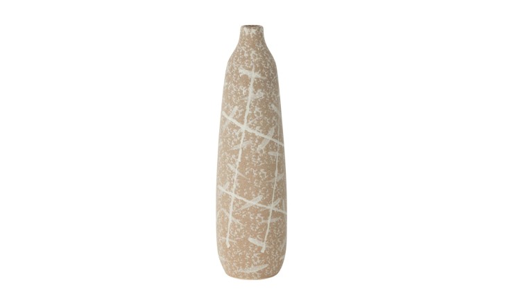 Dune Vase Narrow Beige/White S