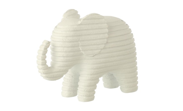 Elephant Striped White L