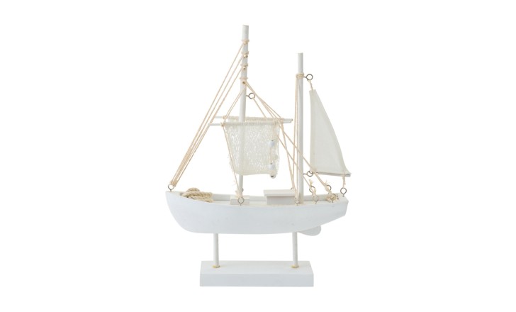 Boat Decorative White H41 cm