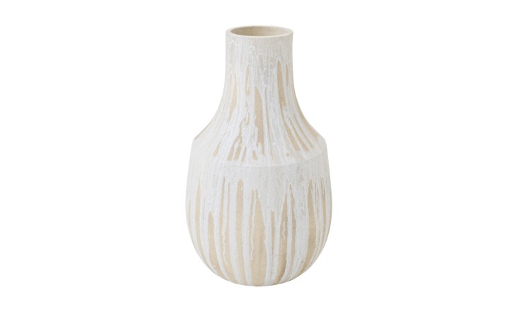 Floor Vase White/Light Beige S
