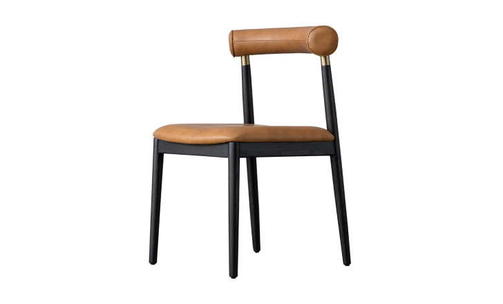 Naomi Dining Chair Dark oak / Leather