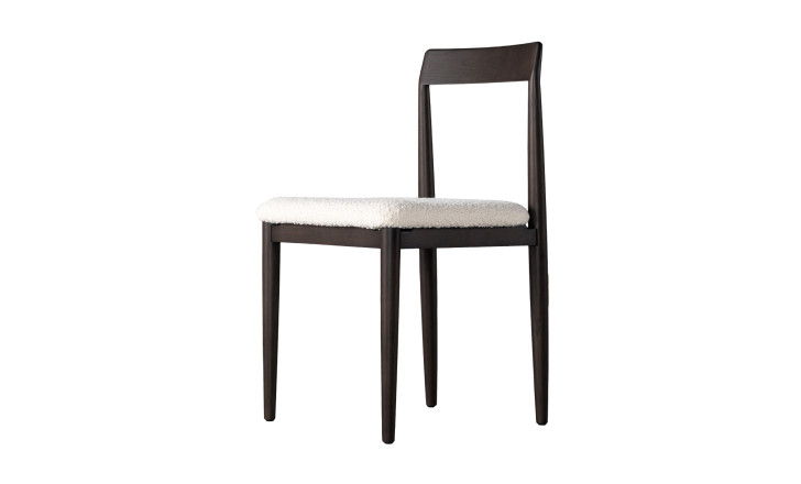 Edges Dining Chair (dark oak, boucle)