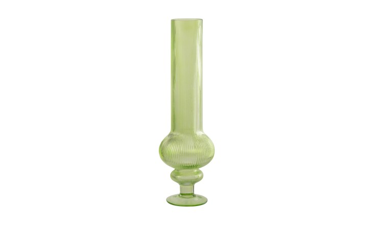 Ada Vase Ribbed Green L