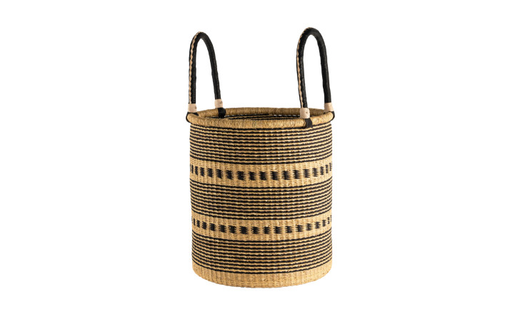 Laundry Basket Set Of 3 Black/Natural