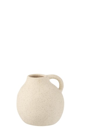 Jug Vase Ceramic Beige (15x14,5x15cm)