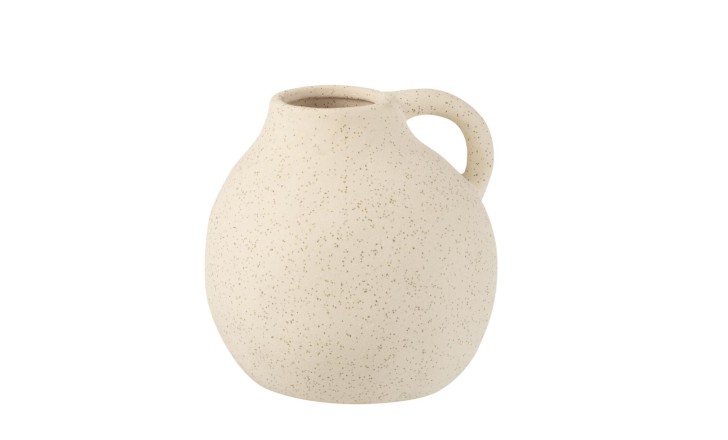 Jug Vase Ceramic Beige (15x14,5x15cm)