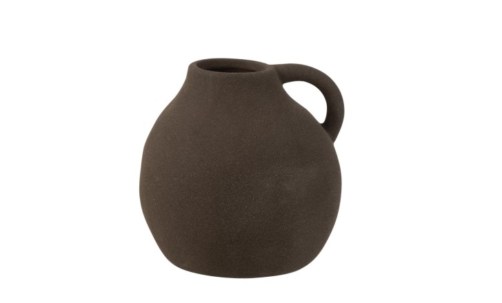 Jug Vase Ceramic Black  (14,5x14,5x15cm)
