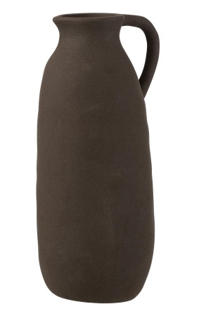 Jug Vase Ceramic Black  (15x13,5x36cm)