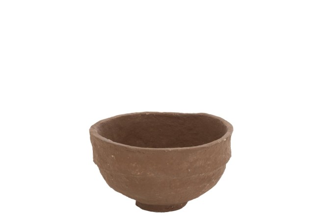 Bowl Paper Mache Brown (37x37x17cm)