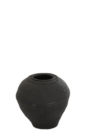 Vase Paper Mache Black (41x41x45,5cm)
