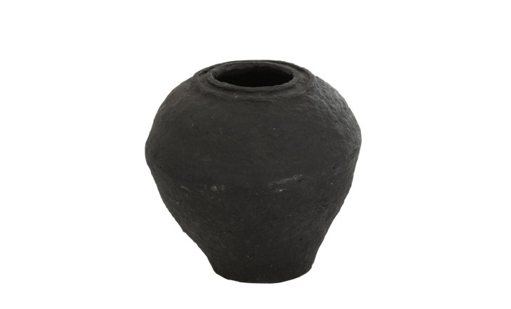 Vase Paper Mache Black (41x41x45,5cm)