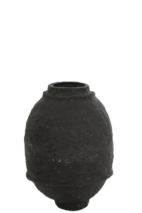 Vase Paper Mache Black (43x43x60cm)