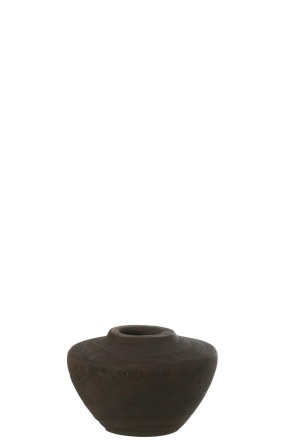 Vase Wood Black (14,5x14,5x10cm)