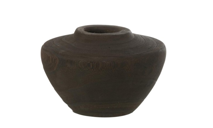 Vase Wood Black (14,5x14,5x10cm)