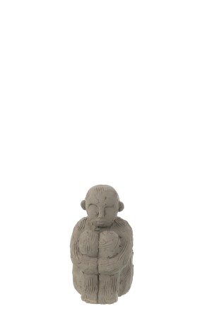 Figure Sitting Cement Grey S (10,5x12x18cm)