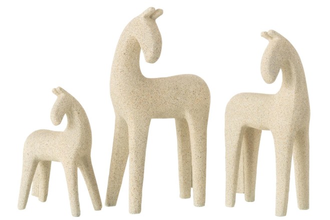 Zephyr Figure Beige (17,5x10,5x31cm) Set Of 3
