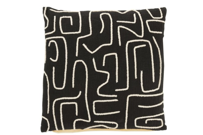 Melle Cushion Black (50x50x15cm)