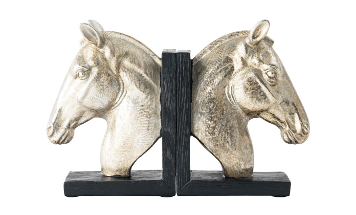 Horses Silver Bookend