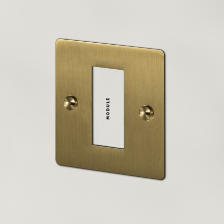 EURO PLATE - SINGLE 1G EURO PLATE 1 MOD UK Brass [MG400]