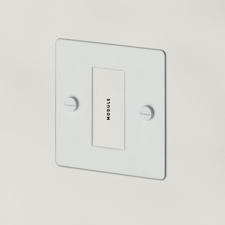 EURO PLATE - SINGLE 1G EURO PLATE 1 MOD UK White [MG433]