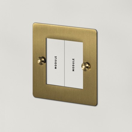 EURO PLATE - SINGLE 1G EURO PLATE 2 MOD UK Brass [MG500]