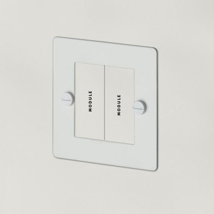 EURO PLATE - SINGLE 1G EURO PLATE 2 MOD UK White [MG533]