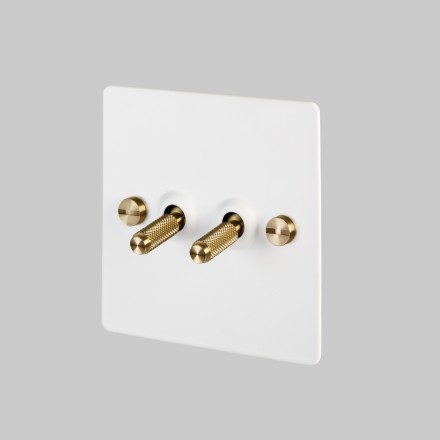 2G Toggle Switch WhiteBrass [EL430]