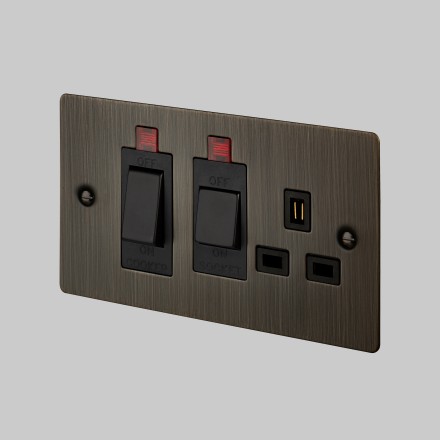 Cooker Control Unit with neon - Smoke - Black interior
