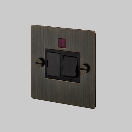 13A DP Switched FCU with neon - Smoke - Black Interior