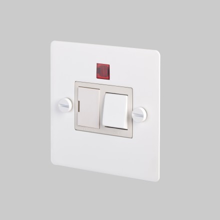 13A DP Switched FCU with neon - White - White Interior
