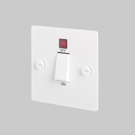 45A DP Cooker Switch with neon - White - White interior