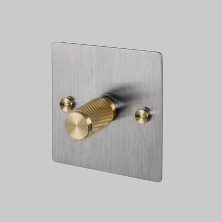 1G Dimmer 120W Steel Brass Detail [EL110P]