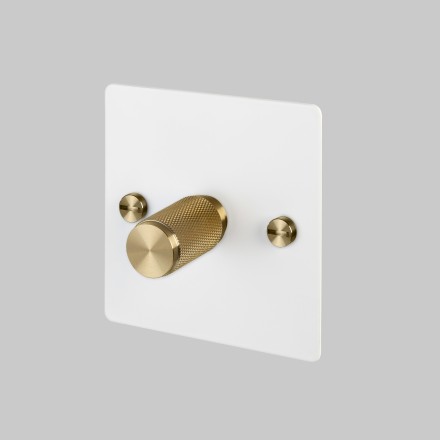 1G Dimmer 120W White Brass Detail [EL130P]